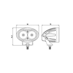 4 inch 20W LED Work Light E-Mark Approved