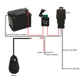LED Light Wiring Harness Wire Cable Relay 3 Meter - one light
