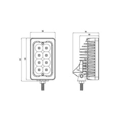 6 inch 40W Swivel Agricultural LED Work Light E-Mark Approved