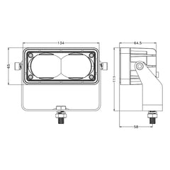 Red Zone Safety Light Forklift|5 Inch 30W 2,400 LM|Line Beam|LED Safety Light for Forklift