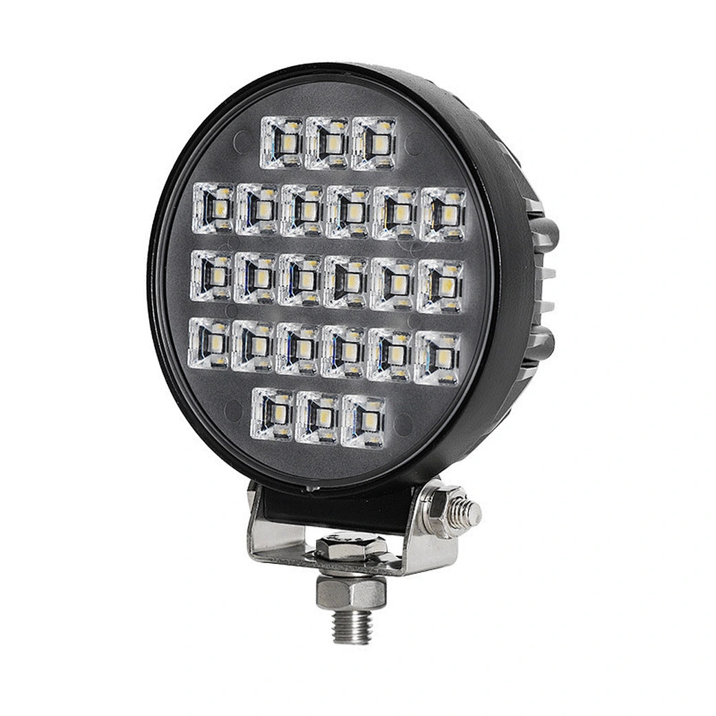 12 Volt LED Work Lights|4'' 24W|PC Lens|Wide Flood|12V 24V DC