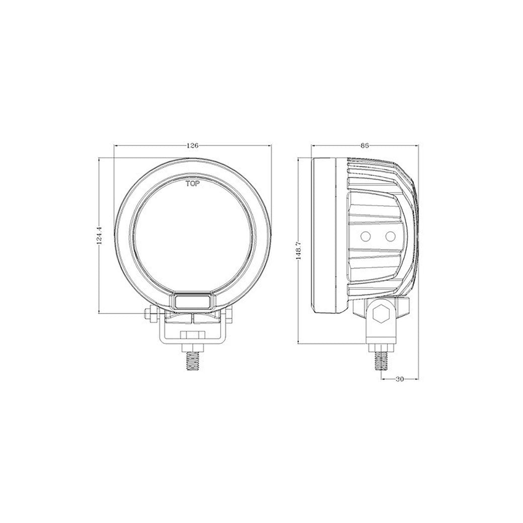 5 inch 60W Swivel Mounting Built-in Deutsch Agricultural LED Work Light