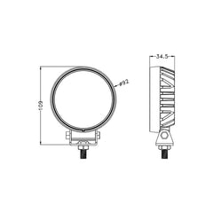 LED Lights Work Lights|3.5'' 16W 1280 LM|Wide Flood|12V 24V DC