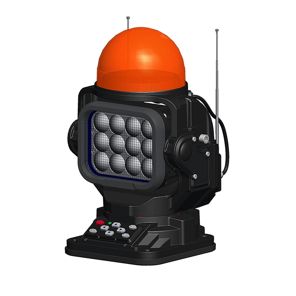 90W Wireless Handheld Remote Control Search Light 370°Rotation x 135°Tilt