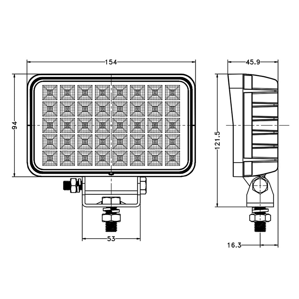 Best LED Tractor Work Lights|4''40W|Wide Flood|12V 24V DC