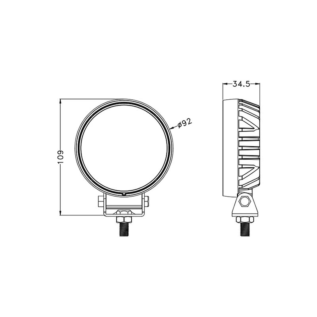 Best LED Work Lights|3.5''16W 1280 LM|Wide Flood|12V 24V DC